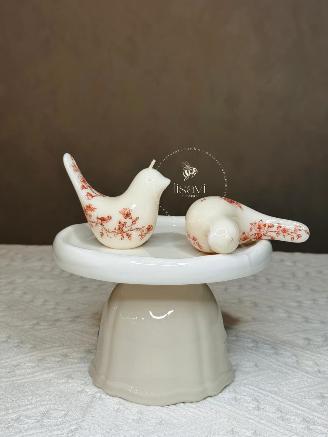 Свеча "Птичка" - Терракот Без аромата
