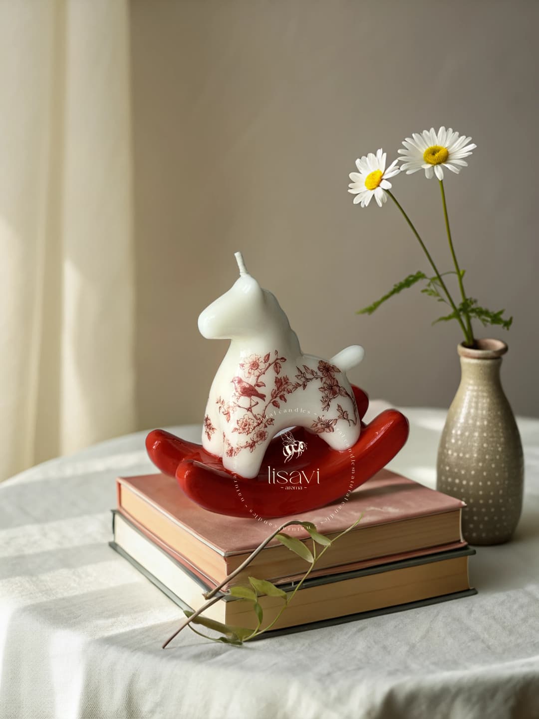 Свеча "Лошадка-качалка" - Терракот Без аромата